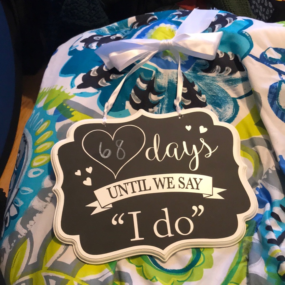 Wedding countdown board